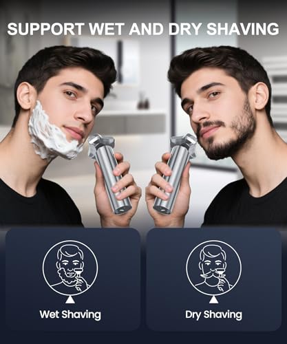 electric razor for men10000rpm high-speed motor ipx8 waterproof usb fast charging 5-min quick charge amp travel lockblackampgray