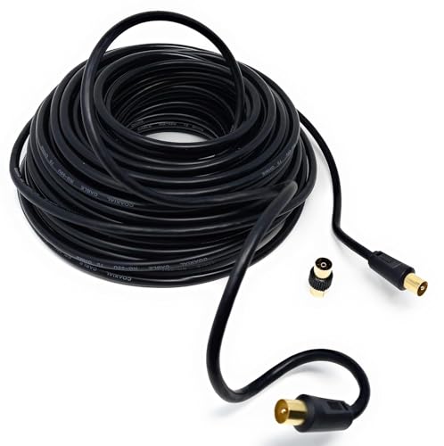 Câble coaxial TV 20m DRUT pour installer votre téléviseur partout dans le salon