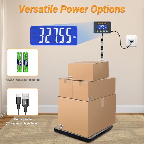postal scales for shipping packages 440lb heavy duty digital mail scale high accuracy 035oz postage scale wseparate display type-c charging for small business warehouse luggage home pet