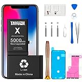 TAYUZH [5000mAh] Battery for iPhone X High Capacity New 0 Cycle Replacement Battery for iPhone X A1865, A1901, A1902 with Installation Manual and Professional Repair Tools Kits