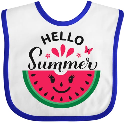 inktastic Hello Summer Watermelon Baby Bib