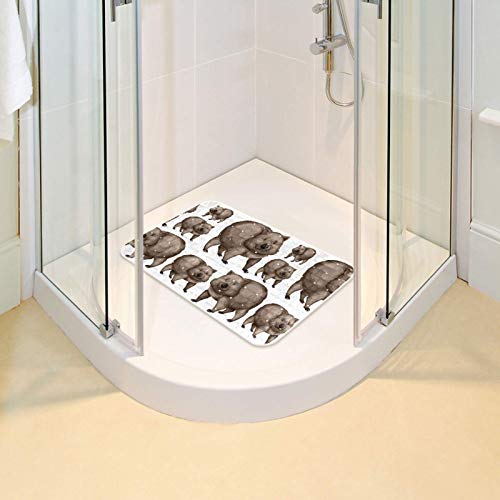 Alfombrilla de ducha lavable a máquina Bennigiry con superficie suave para baño 7
