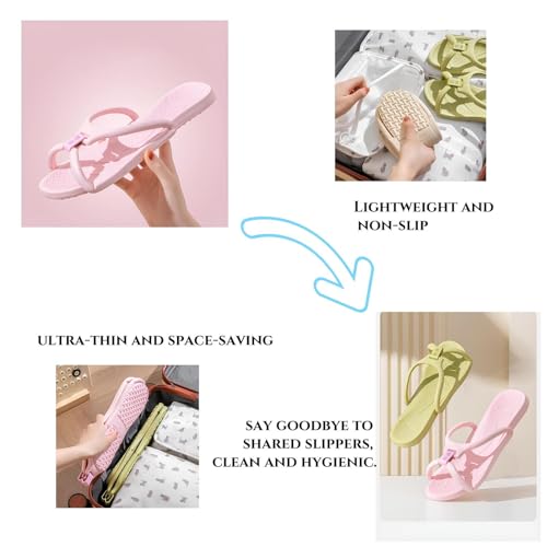 Foldable Travel Slippers, Portable Hotel Lightweight Slides, Shower Shoes for Women & Men, Non-Slip, Quick-Dry Gym Shower Shoes, Waterproof, Comfy Camp Travel Slippers for Spa & Beach 5