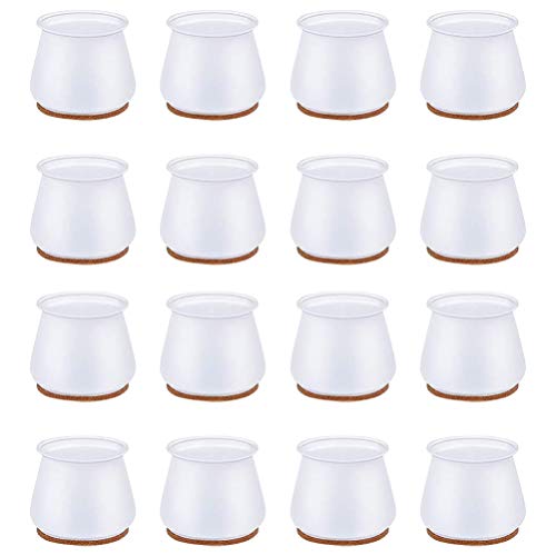 NUOBESTY Protetores de Chão de Perna de Cadeira Com Almofadas de Feltro Mesa Redonda de Silicone Tam