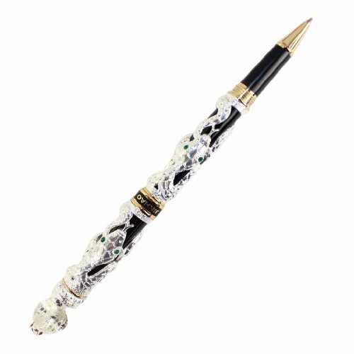 Stylo roller Gullor serpent 3D noir et blanc, le cadeau idéal pour collectionneur