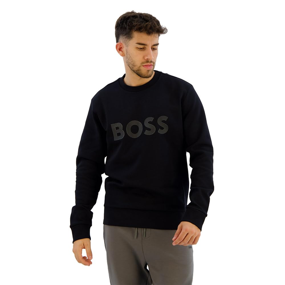 BOSS Men's Salbo Sweatshirt, Black1, M