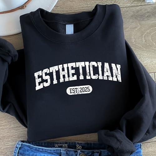 CHILLEVER Personalized Esthetician Sweatshirt, Custom Skincare Specialist Sweater, Spa Crewneck, Graduation Gift for Beauty Professional, Appreciation Week Present4