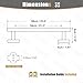 TURS Bath Towel Bar 23.6 Inch Towel Rack Stainless Steel Round Towel Holder Brushed Gold Wall Mounted