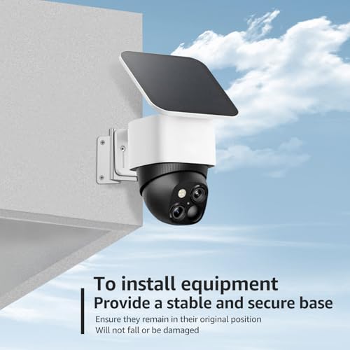 Tzdxfgl Wall Corner Mount, Stainless Steel Exterior Outside Metal Bracket with Screw Washer, Monitoring Area up to 270°, CCTV Surveillance Camera System Adapter Compatible with Eufy Floodlight Camera by Tzdxfgl - Image 6