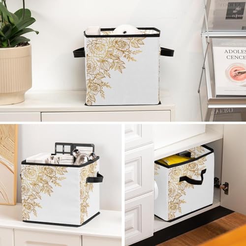 Boîte de rangement pliable fleurie snh-003 pour chambre - 6
