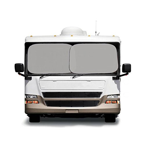 Unique Imports Basix Platinum Magic Shade - Super Jumbo Rv Truck SUV Big Car Sunshade Matte Grey