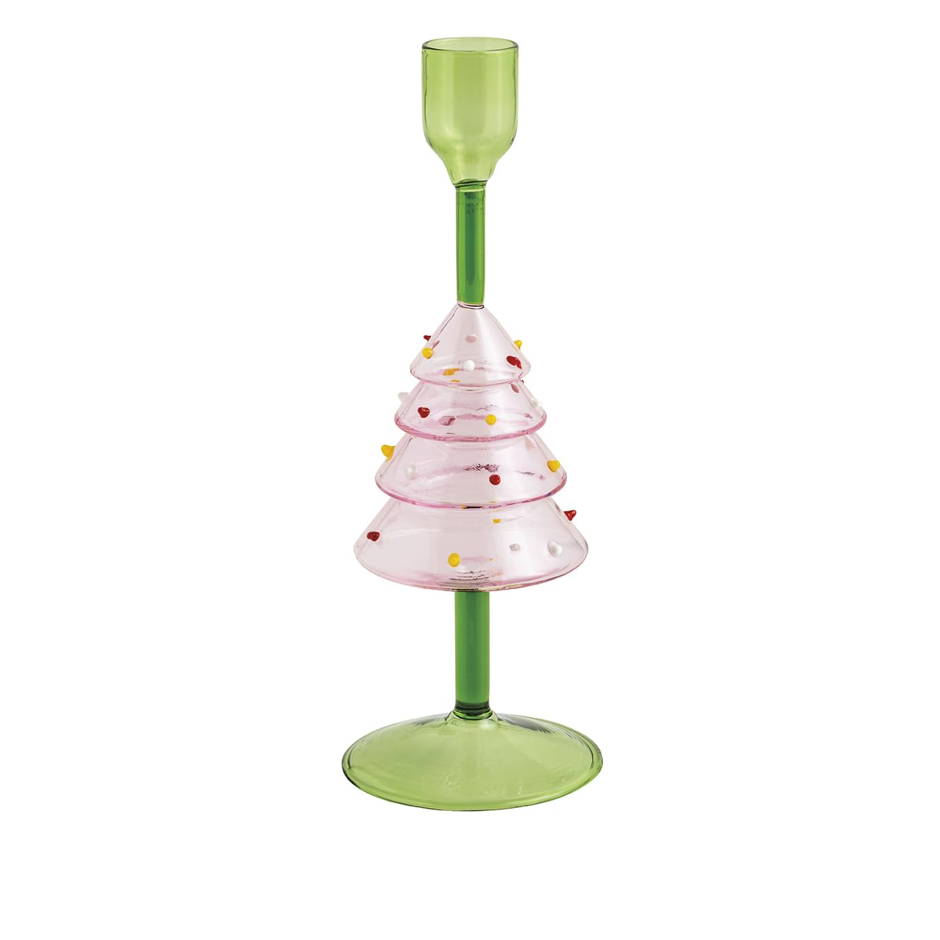 Árbol de Navidad Mud Pie soporte de cristal para centros de mesa
