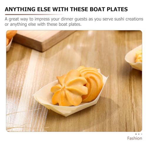 Platos desechables de sushi de madera, 250 unidades miniatura 5