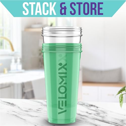 -2 Pack- 28 oz Protein Shaker Bottles for Protein Mixes - 2x Wire Whisk | Leak Proof Shaker Cups for Protein Shakes | Protein Shaker Bottle | Shakers for Protein mix-Turquoise&Transparent
