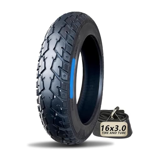 Pneu neige anti-crevaison 16 x 3,0 pour vélo électrique roue arrière avant