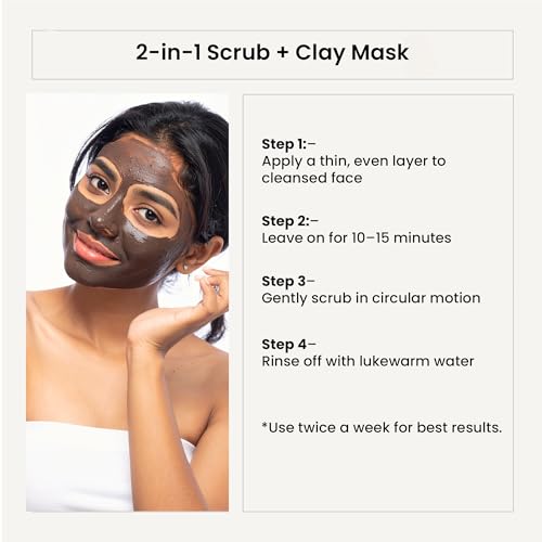 WildOak Tulsi Neem Kesar Face Scrub | Brightening Exfoliating Daily Facial Scrub & Deep Cleanser for Skin Texture, Blackhead & Pore Care | Herbal Ayurvedic Formula for Clear & Glowing Skin | 100gm