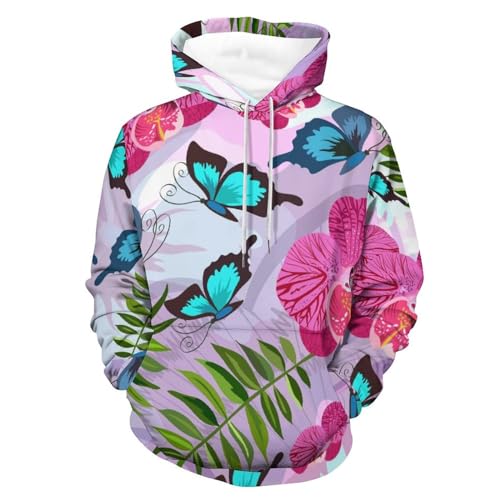 Sweat papillon UMENG le hoodie à capuche manches longues pour vos sorties décontractées