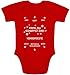 Shirtgeil Papa Du Schaffst Das - WeihnachtDesign für Neue Väter Baby Kurarmm Body, czerwony, 0-3 miesi?cy