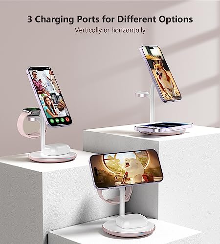 Image of XooFly 3 in 1 Magnetic Wireless Charging Station for Apple Devices,15W