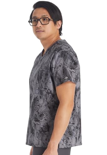 Image of Dickies EDS Signature Scrubs for Women and Scrubs for Men, Unisex One Pocket V-Neck Top in Soft Brushed Poplin 83706