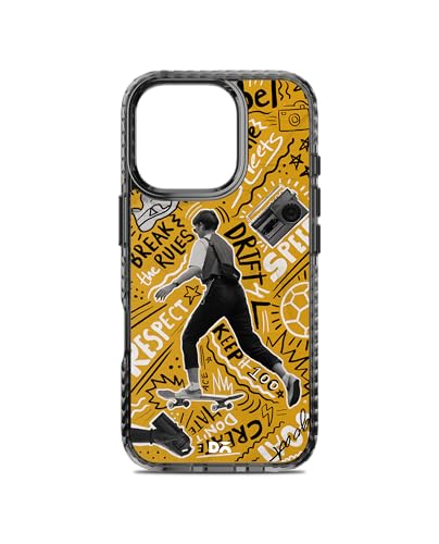 Image of DailyObjects Rule The Streets Stride 2.0 Magnetic Case Cover Compatible with iPhone 16 Pro | Wireless Charging Slim Back Cover | 2 Layer Edge Protection & Shockproof