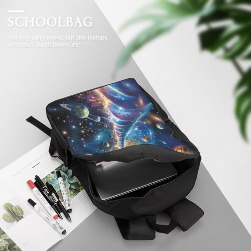 Sac à dos enfants Cosmic Planets imprimé 3D de 43 cm pour l'école