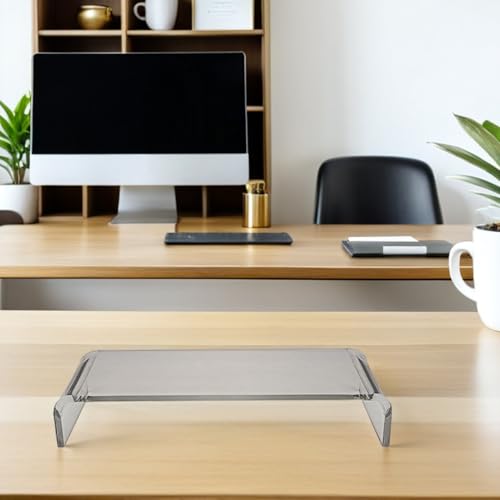 Support moniteur en acrylique contre le chat protégeant le clavier du bureau - 7