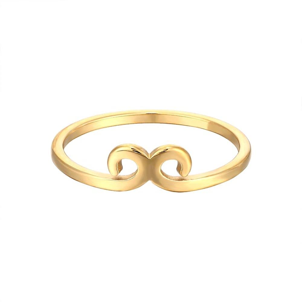 Anello per Coppia Cinese Creativa - Anello Stretto a Cerchio Stretto con Maledizione Cerchio Aperto per Dito, Anello di Coda impilabile Lucido, Regali di Compleanno pratici economici per M