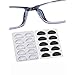 2-Piece Glasses Nose Pad-Upgraded Soft Silicone Bonded Glasses Nose Pad,Non-Slip Glasses Nose Pad All Plastic Frame Sunglasses(Clear White 2 Tablets)