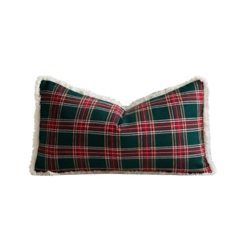 2 Pack Vintage Plaid Pillow Cover Christmas Pillow Case 19.69×11.81in - image 2