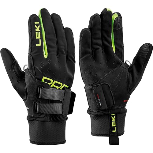 LEKI PRC Shark Handschuhe, Black-neon Yellow, EU 9.5