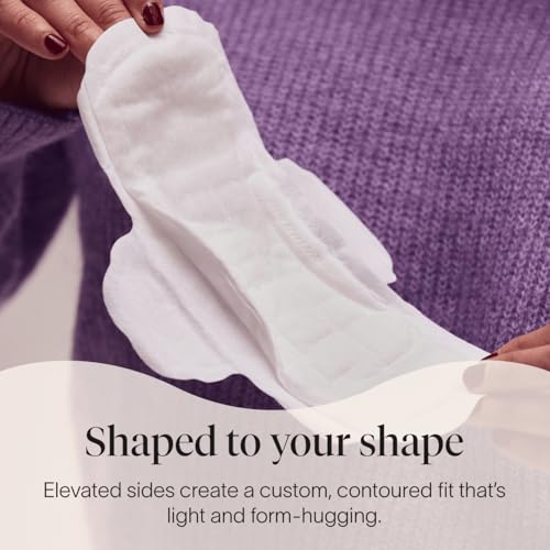 Cora Made-to-Move Regular Pads with Wings, Organic Cotton Topsheet Ultra Thin Feminine Care Pads for Women, Soft, Comfortable & Breathable Menstrual Pad, Regular Absorbency, Unscented, 68 Count - Thumbnail 3