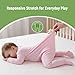 OPAWO Baby Girl Pajamas 3 Pack, Dubble Zipper Newborn Footie Pajamas with Mitten Cuffs, Infant Sleepers for Baby Boy Onsies(Flowers/Pink,0-3 Months)