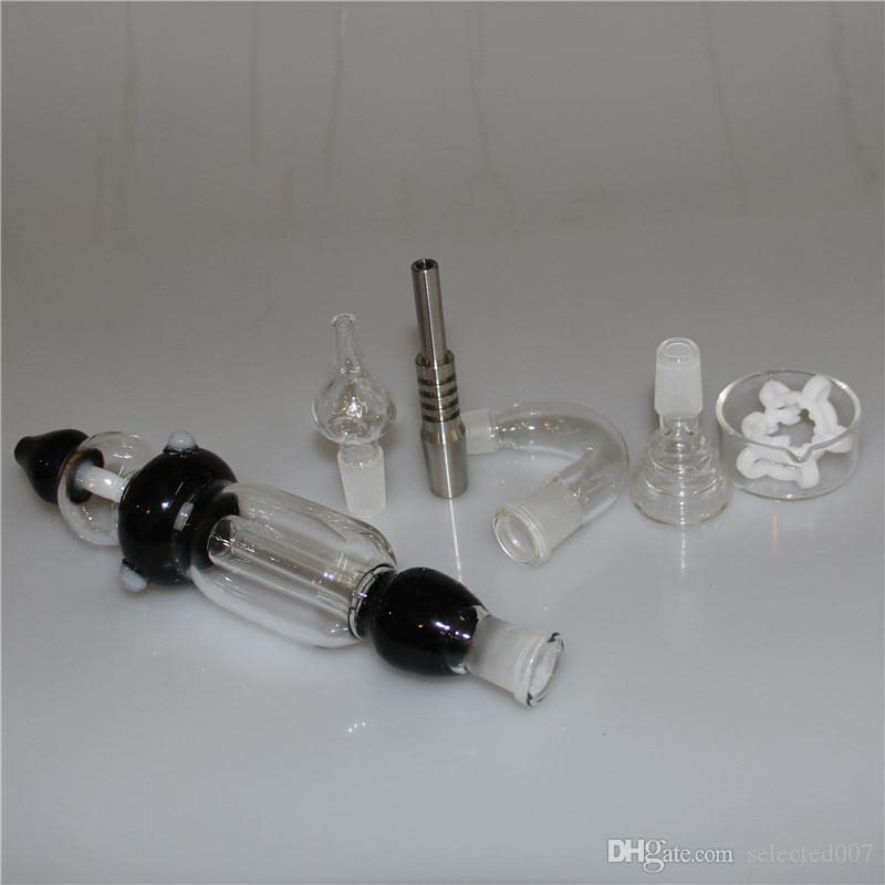 Glas Bongs Hookah Pfeifen Nektar Sammler Kits mit Ti Nagel NC Rauchöl Rig Silikon Wasser Dab Rigs – Bild 6