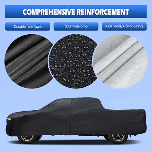 Image of Car Cover Custom Fit for Toyota Tundra 5.5Ft Bed 2000-2026, Migaven Waterproof Full Exterior Cover Sun Rain Protection with Door Zipper (Not Include Mirror Pocket)