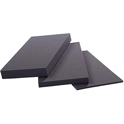 saarschaum® Schaumstoffplatte, Schaumstoff Matte RG 8080 -schwarz- 202x102x6cm sehr fest Cover