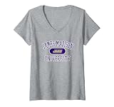 Womens James Madison Dukes Varsity Pink Officially Licensed V-Neck T-Shirt