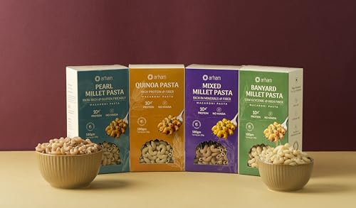 Image of Arham Organic Mix pasta Pack of 4 | Healthy No Maida Pasta | Non-GMO, No Preservatives, Chemical-Free | High Fiber & Protein | Easy & Quick to Cook