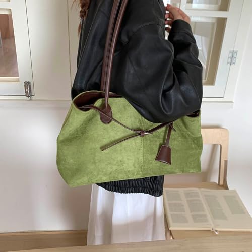 Suede Vintage Underarm Bags Large Belt Top Handle Handbag Shoulder Bag Work Casual Travel4