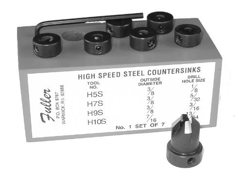 #1 Set of 7 High Speed Steel Countersink