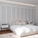 Weysat 20 Pcs MDF Wainscoting Kit 107.5 x 80 inch Pre Cut Board and Batten Wall Panel Kit Ready to Assemble Accent Wall Molding Decor Mdf Wainscoting Panels for DIY Interior Moulding