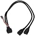 Produktbild DELOCK 83829 Kabel USB 3.0 Pinheader Bu > 2x USB 3.0-A Bu+USB 2.0 9 Pinheader Bu 45cm