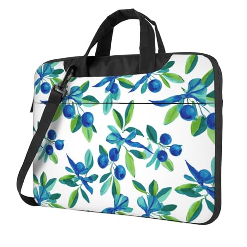 Housse ordinateur 15,6 pouces rembourrée avec motif myrtilles pour homme et femme