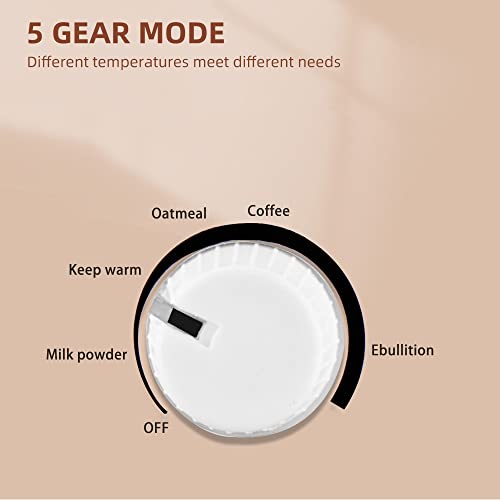 Moniss Chaleira Dobrável 0,6L Viagem Silicone Base de Aço Inoxidável Chaleira de Acampamento 5 Modos