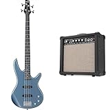 Ibanez GIO GSR180-BEM - Bajo eléctrico (4 cuerdas), color azul & Rocktile Scream-15 - Amplificador para guitarra
