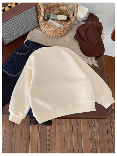 WDIRARA Girl's Bow Graphic Sweatshirts Cute Crew Neck Long Sleeve Pullover Tops2