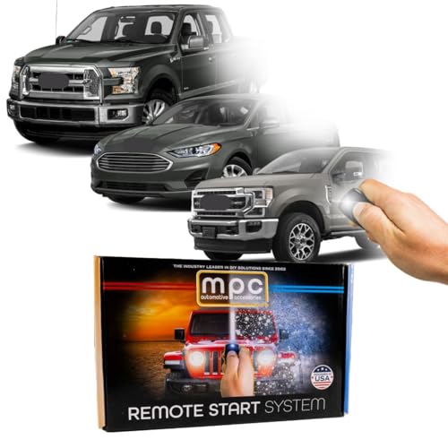 MPC Remote Start Kit for Ford F-150 2015-2020 || F-250 F-350 2017-2021 || Fusion 2014-2020 || Plug and Play || Press Fob Lock Unlock Lock to Start || No Honk || Gas or Diesel