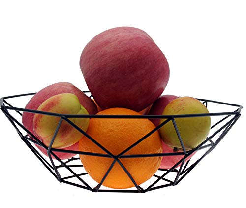 Corbeille à Fruits Design, Corbeille à Fruits Original métal pour Les Fruits ou l'autres Collations (Noir) Cover