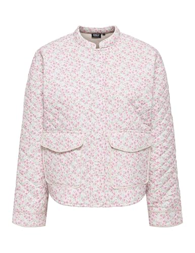 Veste Courte matelassée de mi-saison couleur Cloud Dancer taille L
