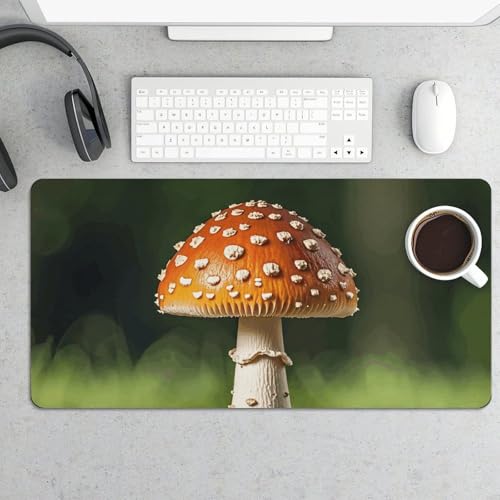 Frog Under Mushroom�f�X�N�p�b�h�v���e�N�^�[ �m���X���b�v�Q�[���f�X�N�}�b�g �h���f�X�N�g�b�v�}�b�g �L�[�{�[�h�ƃ}�E�X�p ��^�}�E�X�p�b�h ���炩�ȃ��C�e�B���O�p�b�h �z�[���I�t�B�X���[�N�p(23.6 x 13.8)